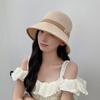 Women Fisherman Hat Hollowed-Out Design Sun Protection Hat Wide Brim Braided Basin Hat Summer Accessory