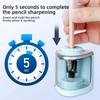 Tenwin Electric/manual 2 In 1 Pencil Portable Sharpener Safe Student Helical Steel Blade Kids Adults Auto Pencil Sharpener 8005