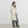 Elva' Island Women's Winter Hooded Double-faced Wool Coat