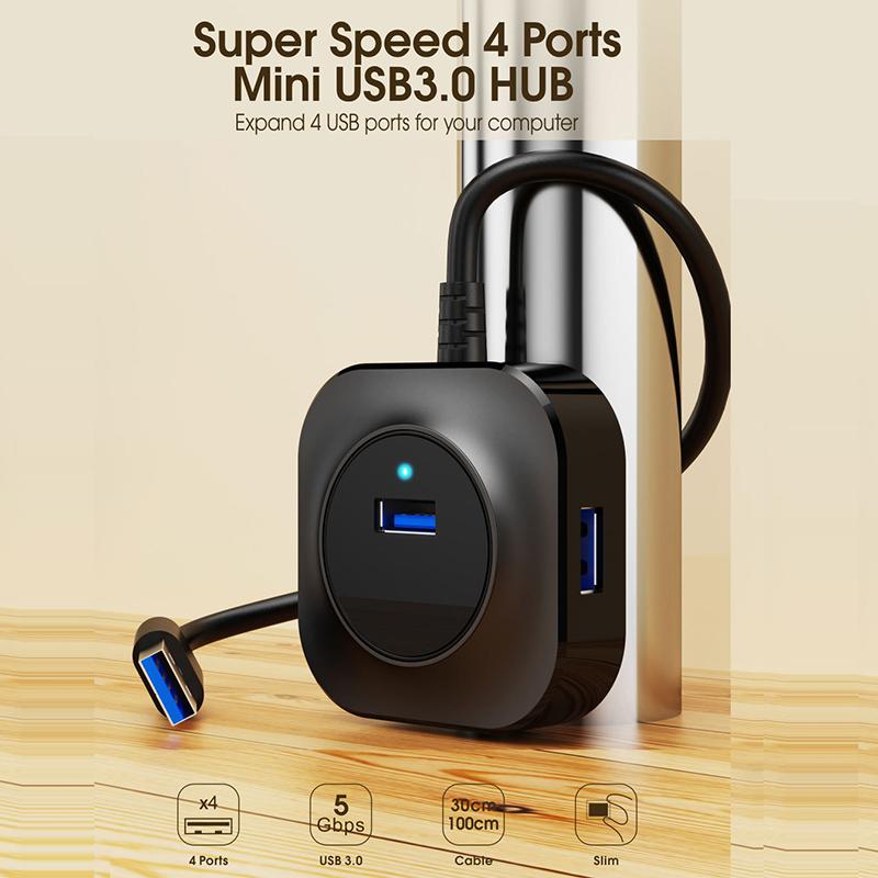 USB 3.0 2.0 HUB USB Cable Splitter for USB Disk Card Reader Keyboard Mouse Extender Laptop PC Phone Tablet Charging Dock HUB