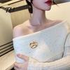 Брошь-крендель из сплава 1/2 шт. Брошь с золотым покрытием, Мини-брошь-булавка в виде узловатого хлеба для ретро-стиля Мужчины Женщины, Декоративная для одежды Сумки Шляпы Шарфа Костюмов Анти