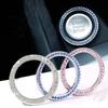 Car Ignition Diamond Sticker 3D Switch for Auto Motorcycle Styling Rhinestone Bling Decoration Circle Cover