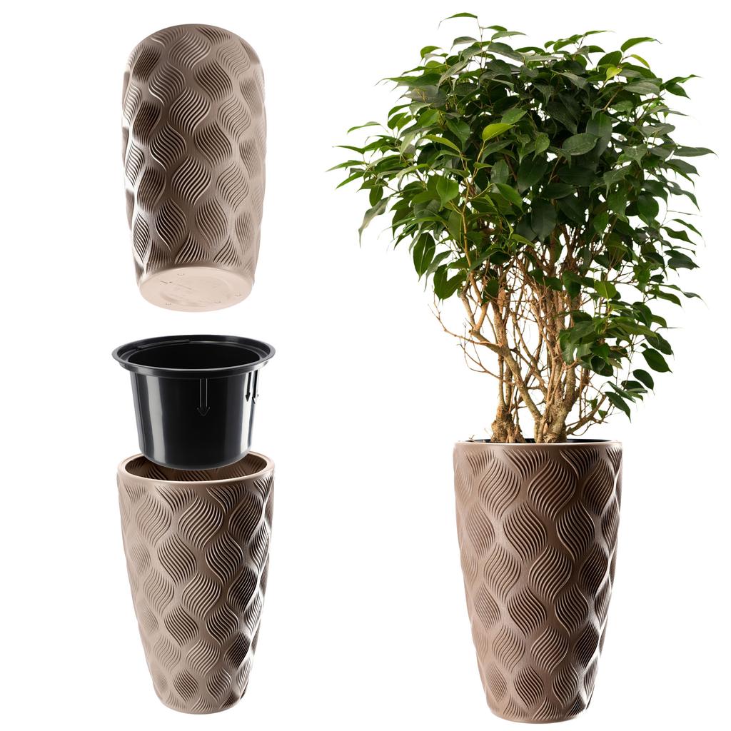 KADAX Кашпо с вкладышем Цветочный горшок Садовый Белый 48,5см