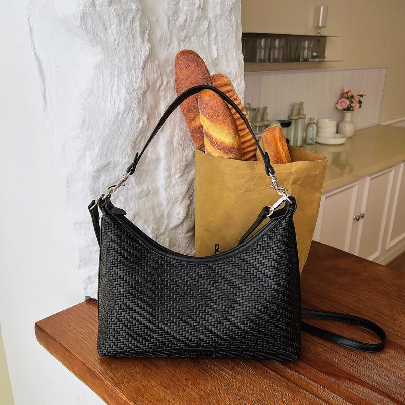 2026 Women's Woven Crossbody Bag - Korean Style, Simple, Versatile, Fashionable, Casual Underarm Bag