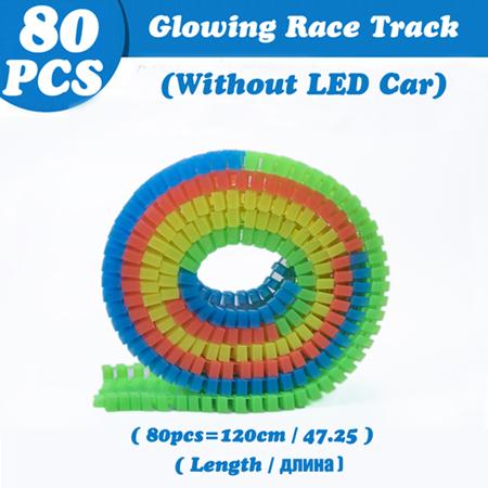 Magical Glowing Race Track Car Toy Vehicle LED Light Electronics Car Tracks Toy Parts Car designed for Children Boys Gilrs Birth Date Present