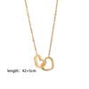 Gold Heart Necklace, Double Heart Necklace for Women Heart Chain Necklace Heart Necklaces Jewelry Gifts for Women Girls
