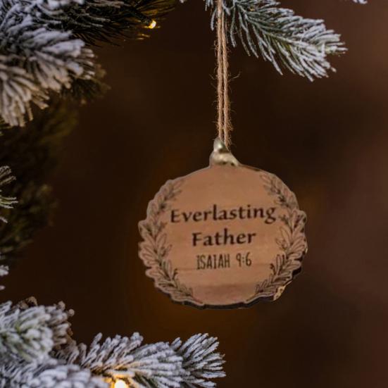 Yousheng Names of Jesus Decorations Wooden Jesus Themed Hanging Ornaments Rustic Religious Decorations Christian Gifts for Women Men Festive Decor