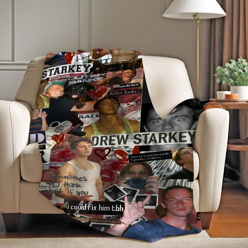 American actor D Drew Starkey Blanket For Sofa Office Bed Plane Travel Sleep Read Relax Camping Soft And Warm