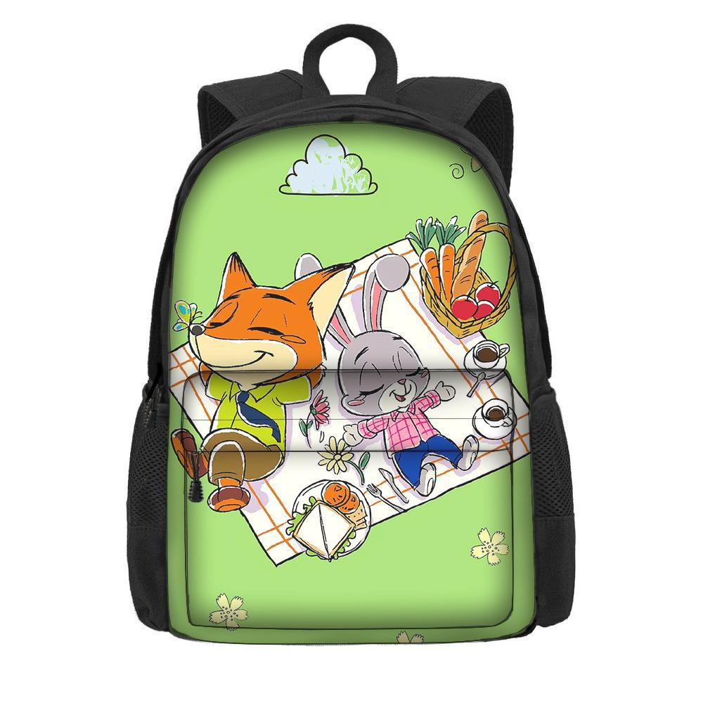 Мультяшный рюкзак на тему «Зверополис 2» для учеников начальной школы, большая вместимость, легкий рюкзак на два плеча