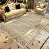 Golden Luxury Carpet for Living Room Large Area Decoration Home Sofa Antiskid Rugs Bedroom Lounge Coffee Tables Soft Floor Mats
