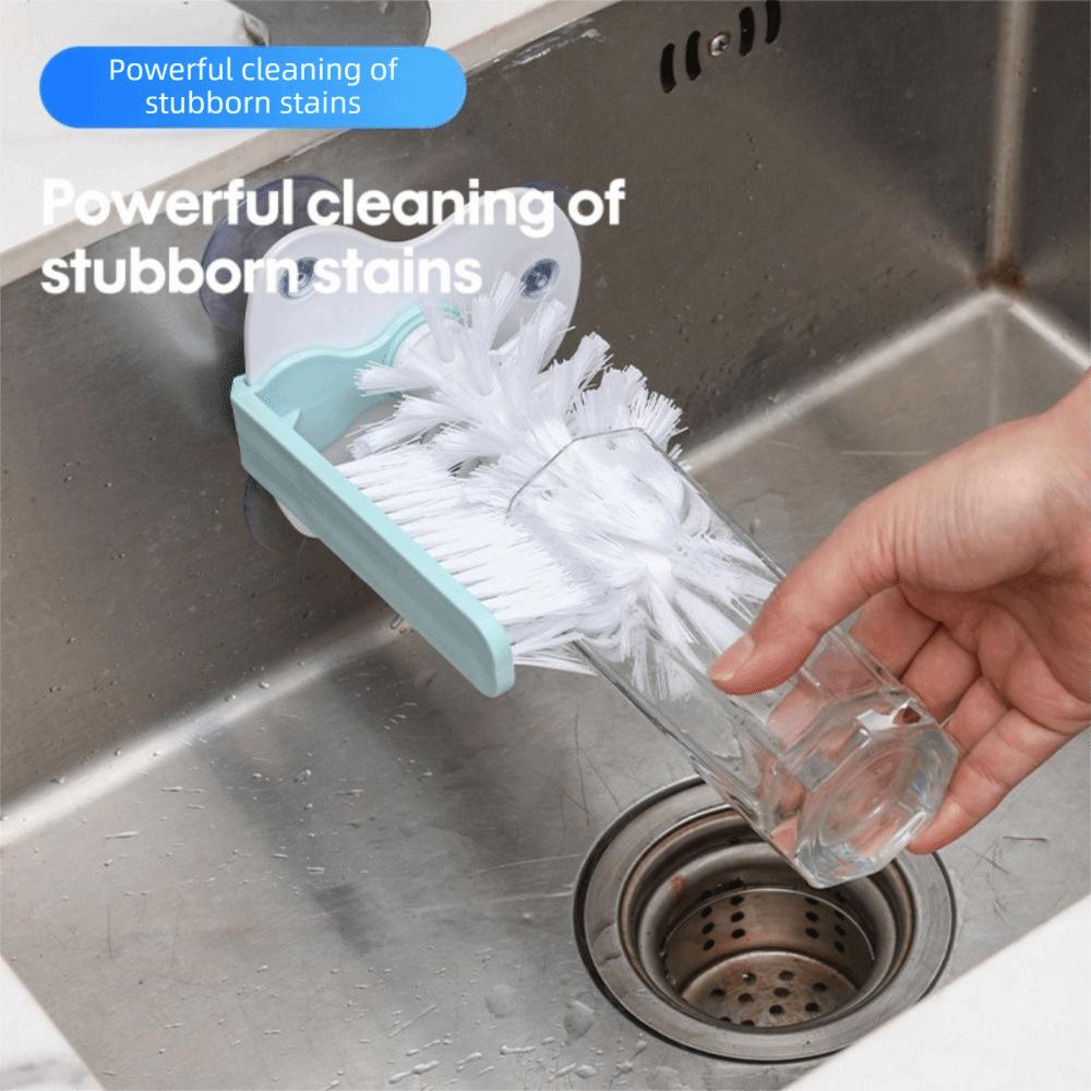 Detachable Sucker Cup Brush 2 In 1 Water Bottles Cleaner Durable Cup Scrubber Wine Glass