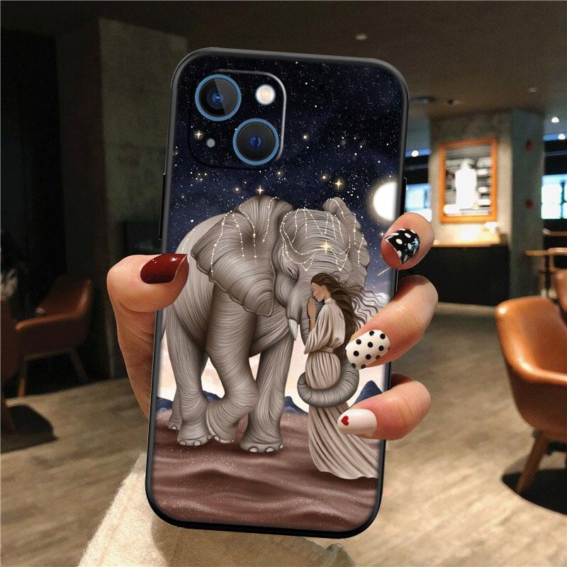 IK4 Animal Elephant Phone Case for Samsung Galaxy A11 A12 A13 A15 A52S A53 A55 A56 A70 A71 A72 A73 F06 F16 F56 S10 Plus S10e