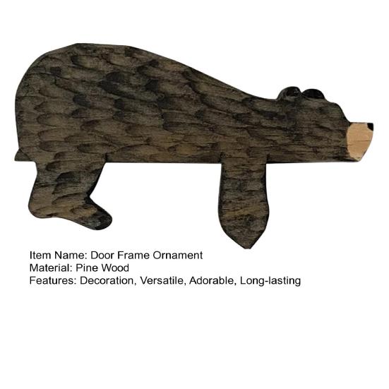 Украшение дверной рамы, очаровательный изысканный деревянный лежащий медведь, дверной топпер, декор для дома