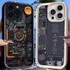 Простой чехол с рисунком печатной платы для iPhone 16 E 15 14 13 12 Mini 11 Pro Max XS X 8 7 Plus SE Жидкий мягкий силиконовый ударопрочный задний чехол