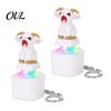 Finger Clicker with Light Sound 1/2Pcs Animal Keyboard Fidget Keychain, Rechargeable Goat Cat Toy LED Sound, Push Button Decompression Portable