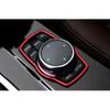 Red Aluminum Console Multimedia Knob Frame Trim For BMW X3 G01 X4 G02 2018-