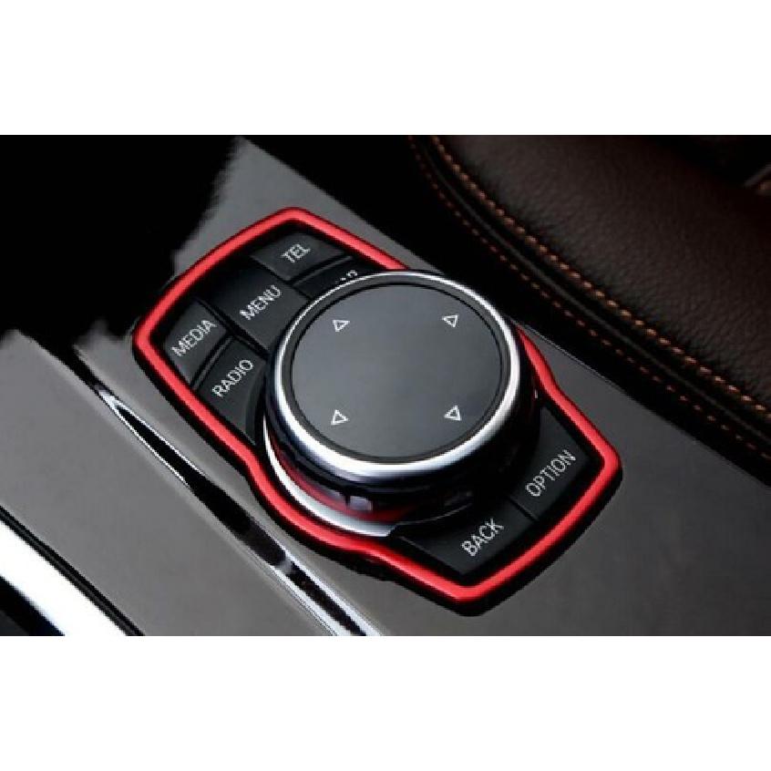 Red Aluminum Console Multimedia Knob Frame Trim For BMW X3 G01 X4 G02 2018-
