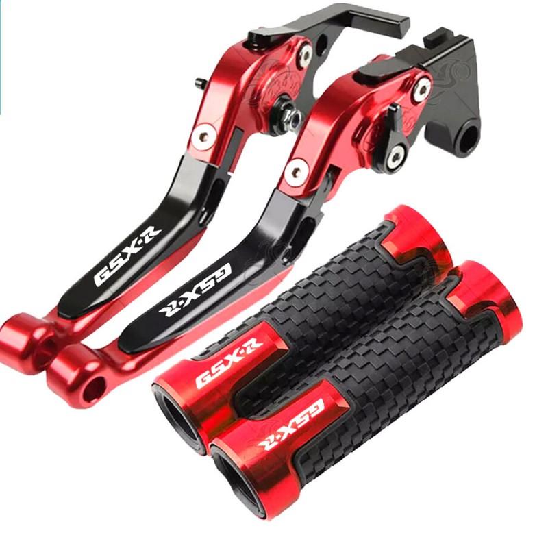 CNC Aluminum Brake Clutch Lever Perch With Grip Cover Suzuki GSX-R 600 750 1000 Motorcycle Upgrade