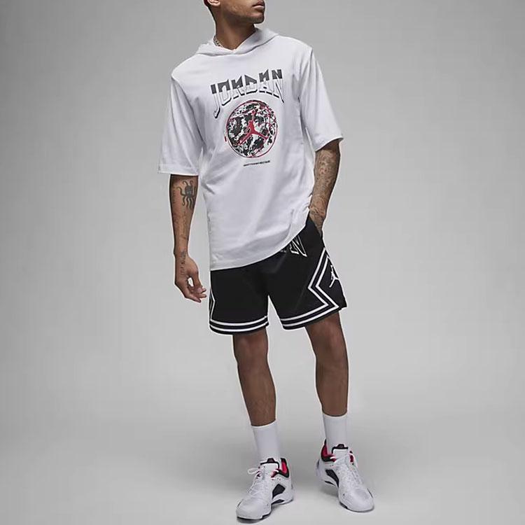 Jordan Шорты мужские прямые с принтом в виде логотипа и алфавита, цветные блоки, на шнурке, черные FD5958-010