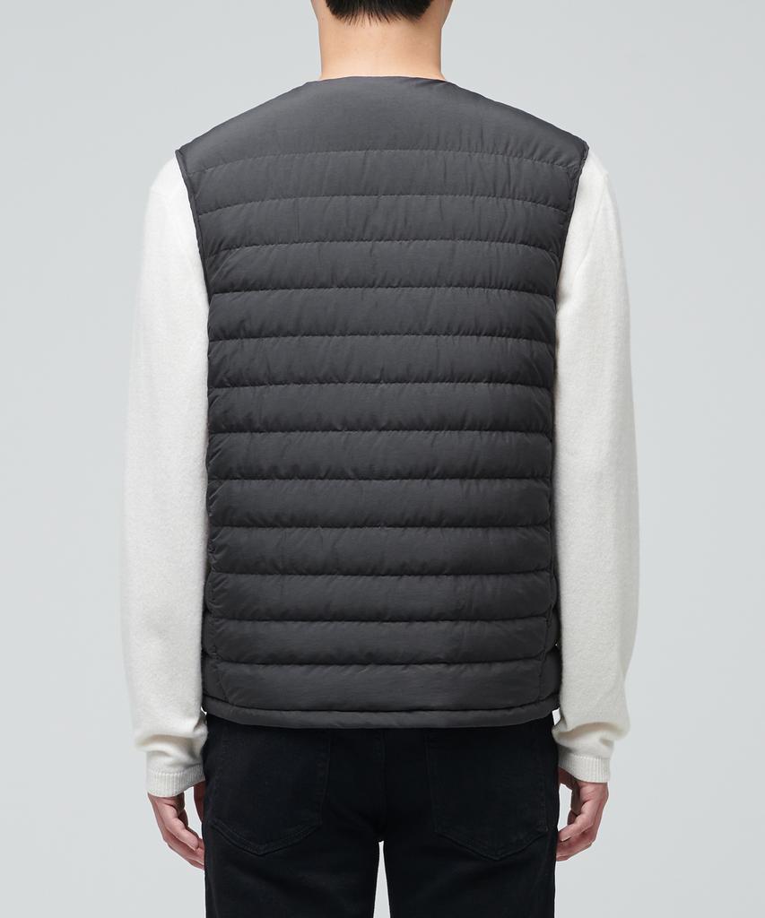 Musinsa Standard Transform Round Neck Light Down Vest [Charcoal Gray]