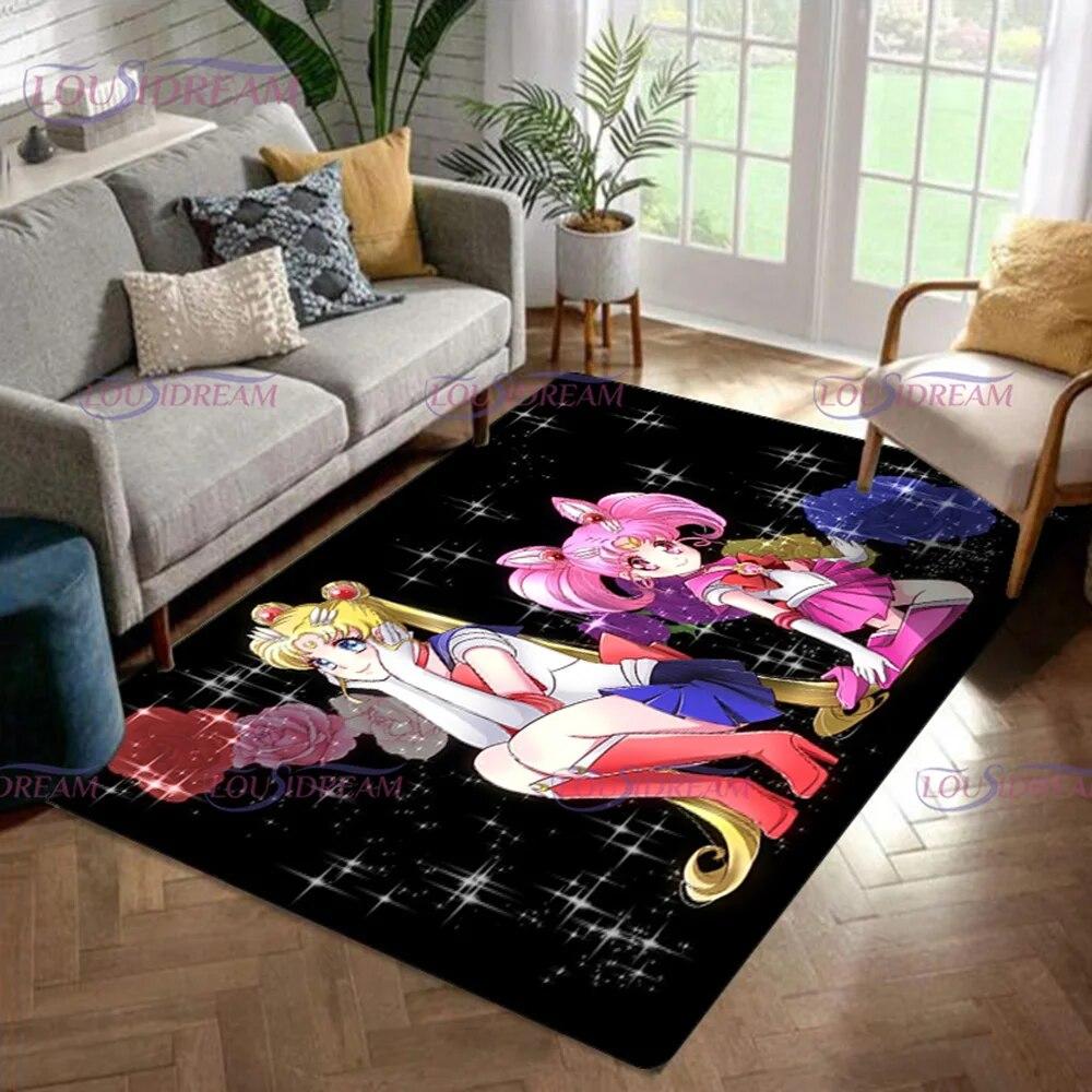 3D милые красочные коврики и ковры S-Sailor-M-Moon для гостиной, спальни, входа, большой площади, мягкий ковер, декоративный коврик