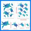 10PCS.Cute sea turtle PVC waterproof wall decals, suitable for bathroom, home, office & kindergarten, easy to apply & remove