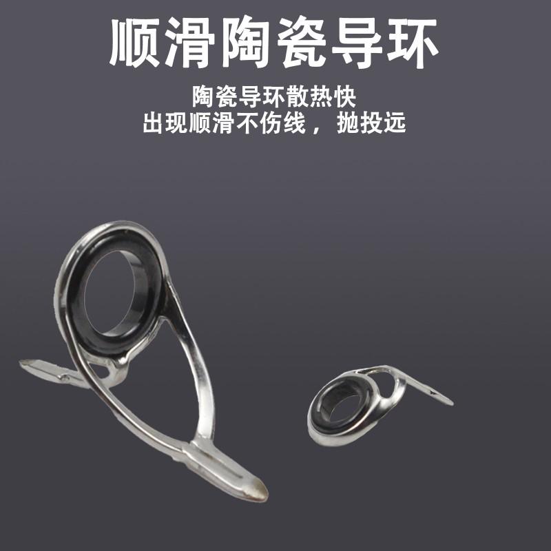 9-Piece Fishing Rod Guide Ring Set Stainless Steel Ceramic Line Guides Spinning Casting Repair
