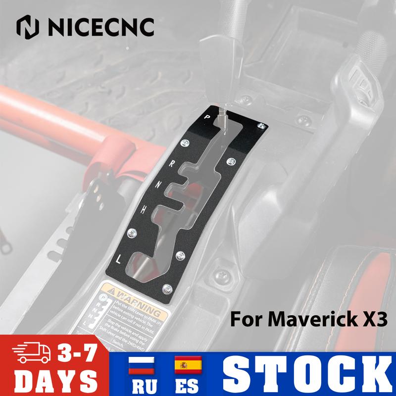NICECNC For Canam Maverick X3 T5052 Billet Aluminum UTV X3 Shift Shifter Gate Plate Panel For Can Am Maverick X3 2017-2021