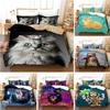 Middle Eastern Cat, Digital 3D Printing Quilt Set Three-Piece Set
