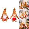 Delightful Khaki Gingerbread Man Needle Hat Rudolf Plush Doll For Christmas Cheer