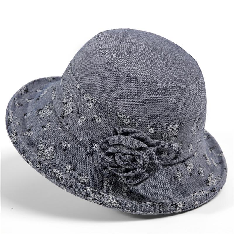 Simple Casual Bucket Hat Stylish Lightweight Fisherman Cap Adjustable Sun Protection Elderly Ladies Hats for Women