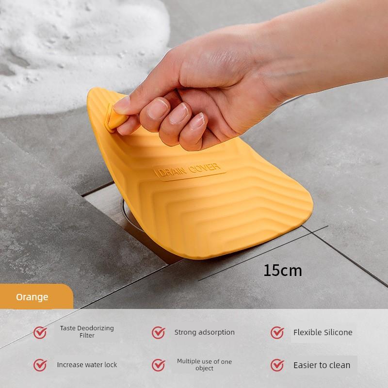 Silicone Mat Floor Drain Toilet Anti-Odor Deodorant Insect-Proof Sealing Cover Bathroom Sewer Deodorant Artifact Plug