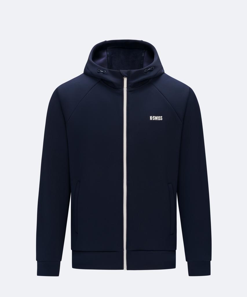 K-Swiss Men'S Velvet Brushed Pique Hooded Knit Jacket_1Ksthwu002Na