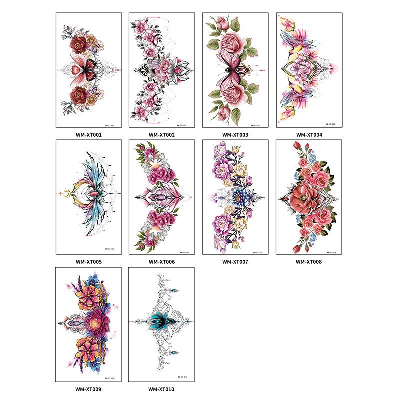 Временные татуировки-наклейки Underboob на груди, талии, водонепроницаемом теле