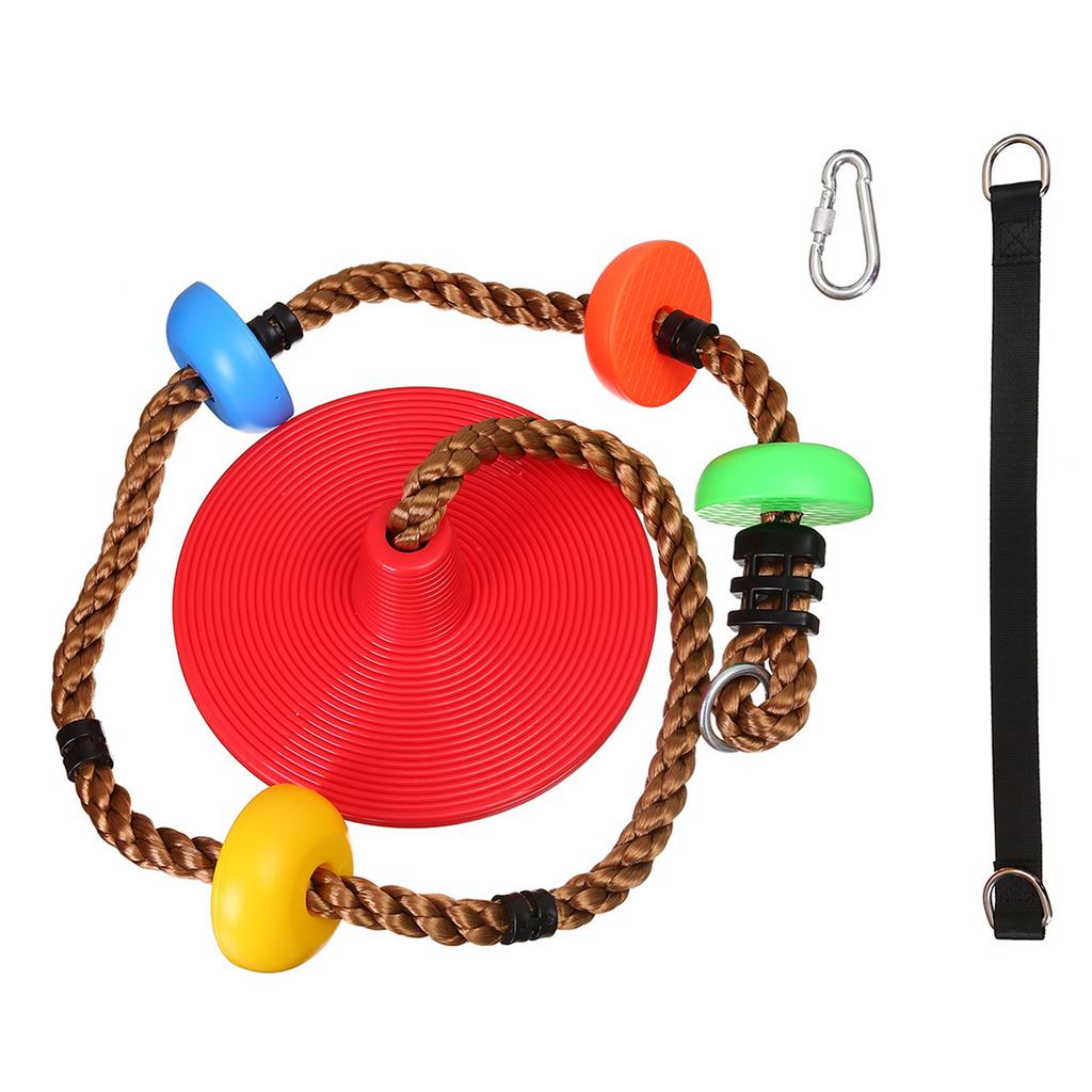 Climbing Rope Swing PP Metal Nylon Multiple Purposes Anti Slip Disc Swing Set for Outdoor Children