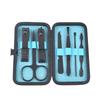 Red 18/15/12/7 Pcs Stainless Steel Black Nail Clipper Grooming Kit With Leather Travel Case Manicure Set