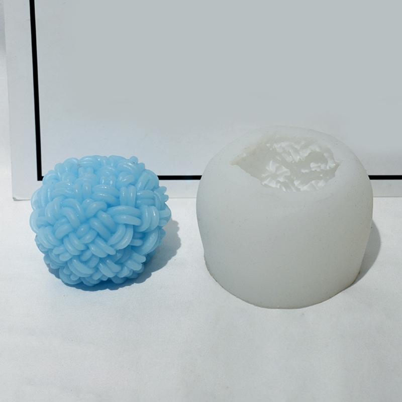 Декорация из клубка пряжи 3D Форма для свечей и мыла DIY Форма для эпоксидных свечей Формы для ароматического воска и мыла ручной работы для декора