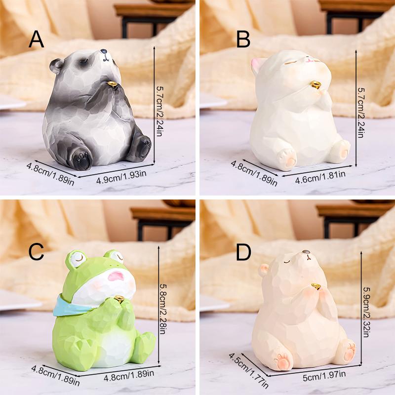 1 шт. мультяшное животное, забавная курильница для благовоний, милый орнамент Dsek, подарок на вечеринку, поделки из смолы, благоприятная удача, домашний декор