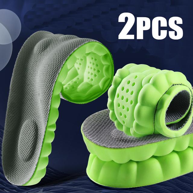 4D латексные спортивные стельки, супер мягкие, высокоэластичные подушечки для обуви, антиболевая дезодорирующая подушка, поддержка свода стопы, стельки для бега, стельки для ног