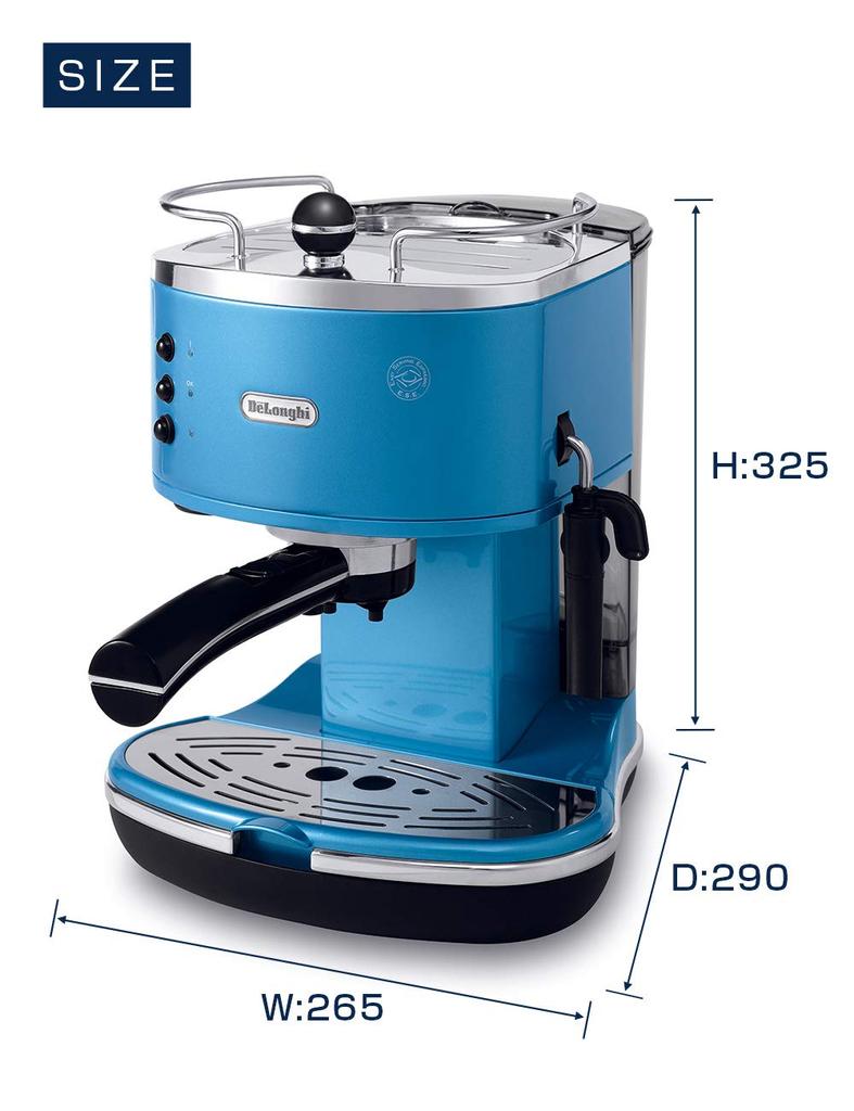 Кофемашина DeLonghi Espresso Maker Icona ECO310B Cappuccino Latte Art Espresso Machine Подставка для подогрева чашек Ретро-дизайн Гарантия 3 года с регистрацией семьи