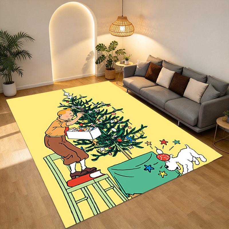 Christmas Decorations Living Room Nonslip Area Rug Soft Carpet For Bedroom Game Playroom Sofa Office Home Decor Doormat Christmas Gift C926872
