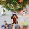 Christmas Tree Pendant Cute Dog Shape Acrylic Xmas Tree Hanging Ornament for Home Festive Decoration