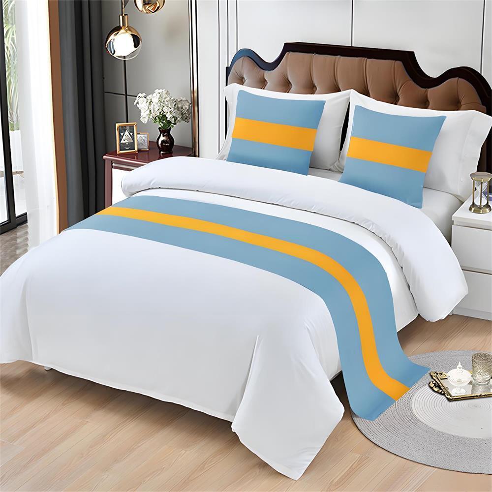 Полотенце на конец кровати в китайском стиле, Полотенце для прикроватной тумбочки, Однотонная дорожка на кровать, Домашний декор