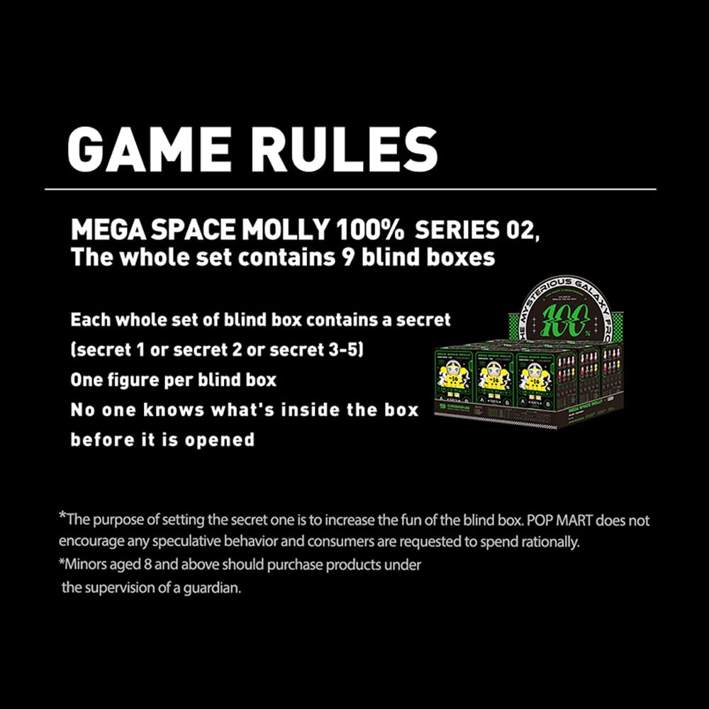 POP MART Mega Space Molly 100% Series 2 Molly Blind Box Figure Toys Gacha Capsule Plastic Model Kit Gift Support Activity Official Product