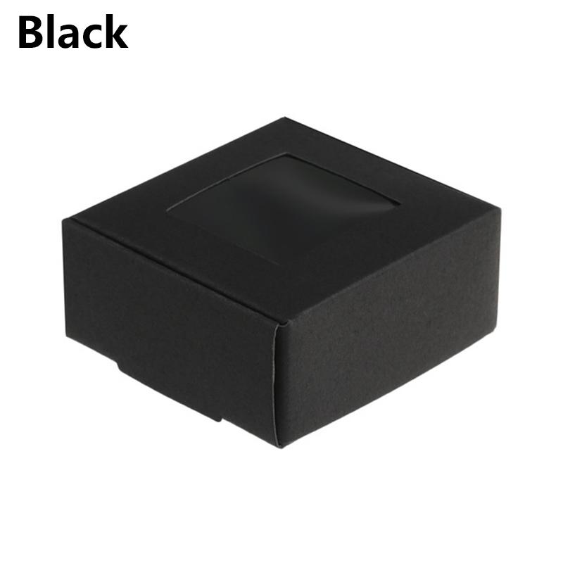 10 шт. Упаковка Прозрачное Окно Подарочная Упаковка Конфеты Мыло Коробка Бумажная Коробка Крафт Коричневый Белый AVE