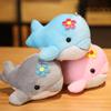 10cm Whale Plush Pendant PP Cotton Filling Cute Cartoon Animal Doll Plush Toy Ornament Colorful Stuffed Sea Animal Plush Doll Keychain Kids Girl Gift