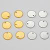 40-100pcs Gold 8-15mm Stainless Steel Blank Stamping Dog Tags Charms Stamping Blank Pendants DIY Bracelet Charm Jewelry Finding