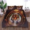 Пододеяльник Постельное белье Комплект постельного белья для двухспальной кровати Животное Тигр 3D Текстильное одеяло Чехол Наволочки Спальня Роскошный комплект постельного белья