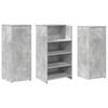 Reception Desk Concrete Grey 135 x 50 x 103.5 cm Particleboard