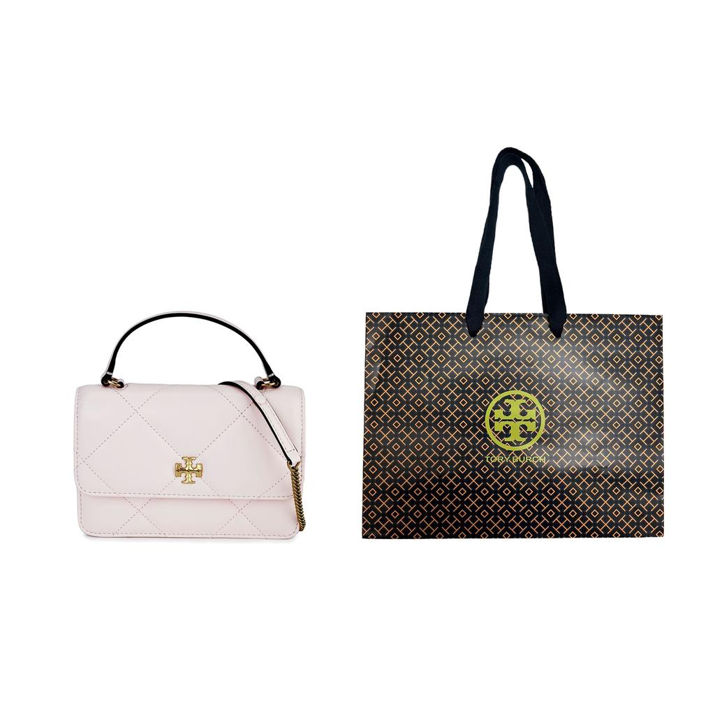 Tory Burch Kira Diamond Quilted Chain Shoulder Bag Magnetic Closure Napa Leather Mini Crossbody Handbag Women handbags Rose-Pink 158326-651